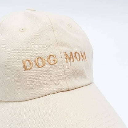 BEIGE "Dog Mom" ​​Cap - Stile alla moda per gli amanti dei cani