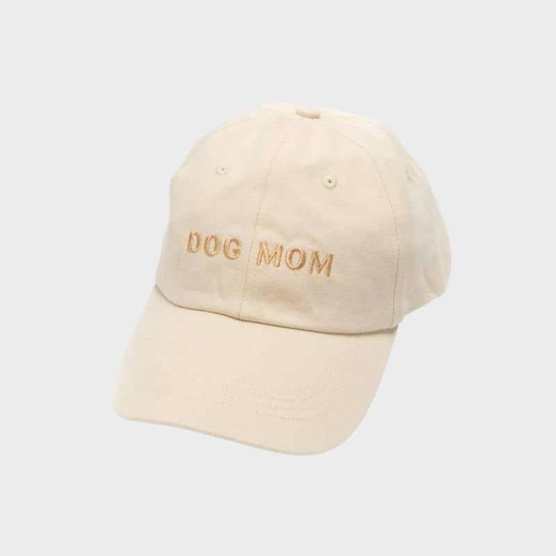 BEIGE "Dog Mom" ​​Cap - Stile alla moda per gli amanti dei cani