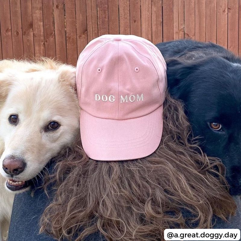 Cotton "Dog Mom" ​​Pink Cap - Accessorio regolabile di Lucy & Co