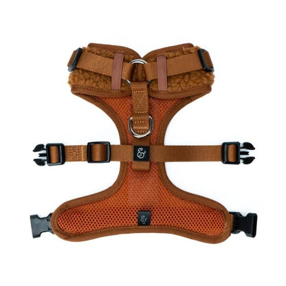 Adjustable harness teddy for dogs - cinnamon brown