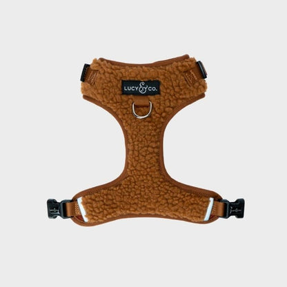 Adjustable harness teddy for dogs - cinnamon brown