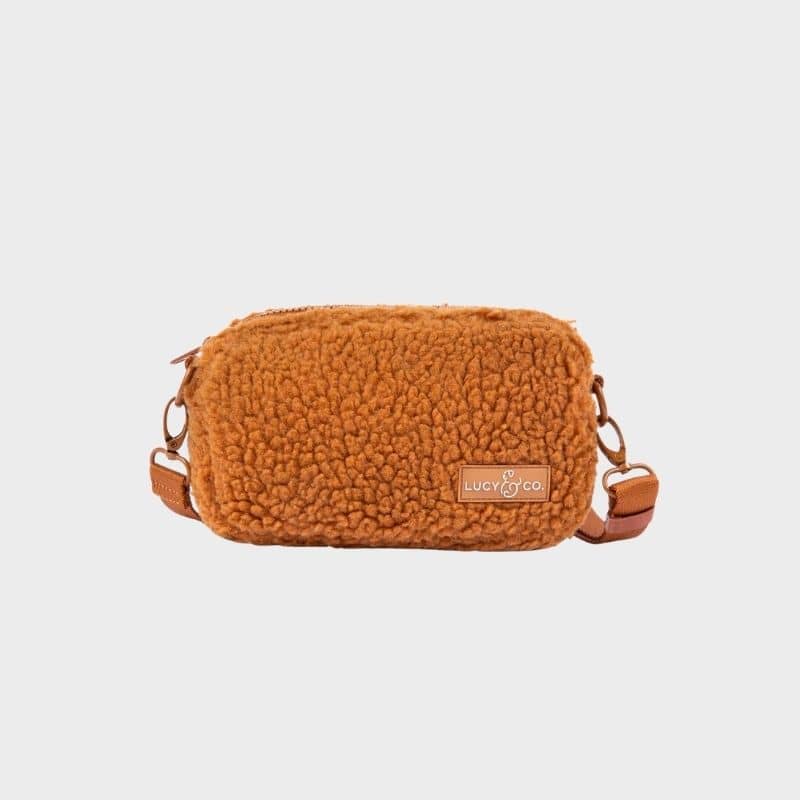 Sac Bandoulière Tendance Teddy Cannelle pour Balades avec Chien - Lucy & Co