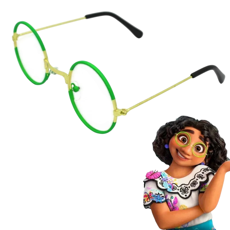 Lunettes Rondes Vertes Vintage – Inspirées de Mirabel Madrigal (Encanto)