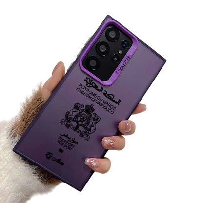 Coque Samsung Passeport Marocain – Violet ou Bleu