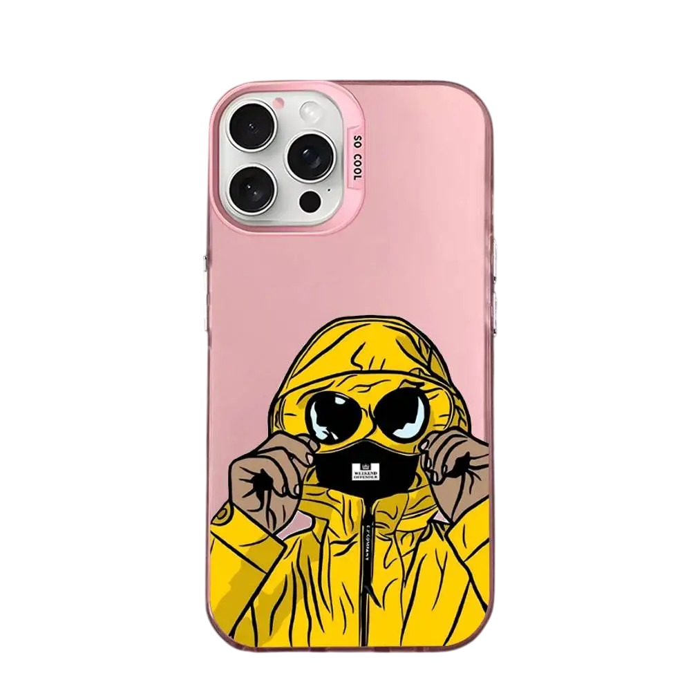 Coque iPhone CP Company rose – Illustration futuriste & protection