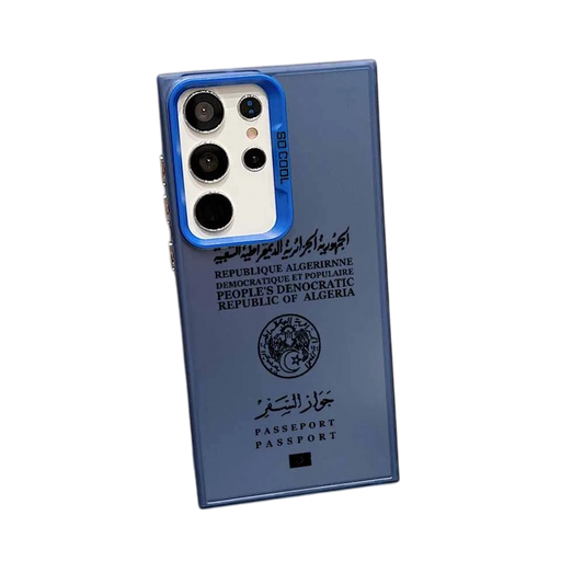 Coque Samsung Passeport Algérien – Transparent, Noir ou Bleu