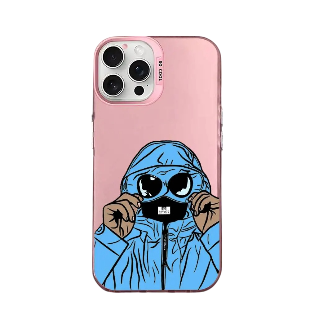 Coque iPhone CP Company rose – Illustration futuriste & protection