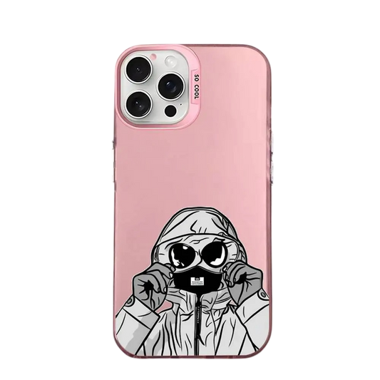 Coque iPhone CP Company rose – Illustration futuriste & protection