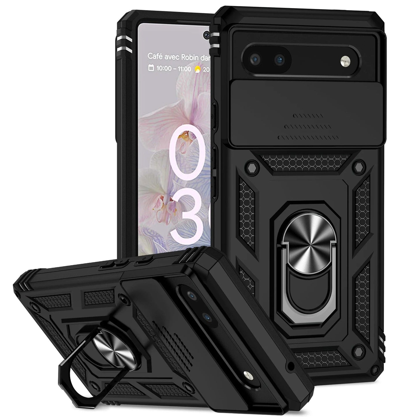 Coque Antichoc Militaire avec Fenêtre Coulissante pour Google Pixel