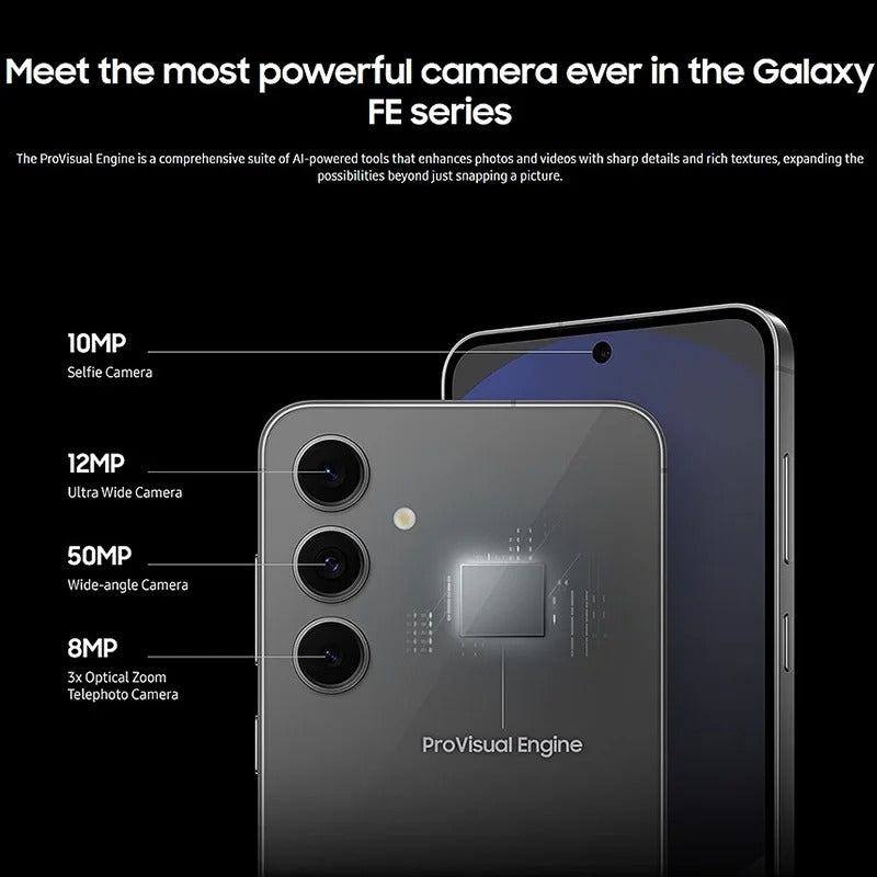 📱 Samsung Galaxy S24 FE 5G – 8+256 Go – Couleur Graphite - Passeport Cases