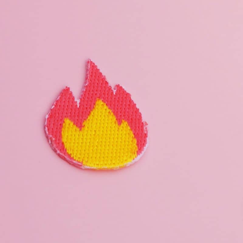 Emoji Thermocollant Patch - Heart, Flame and Smiley for customization