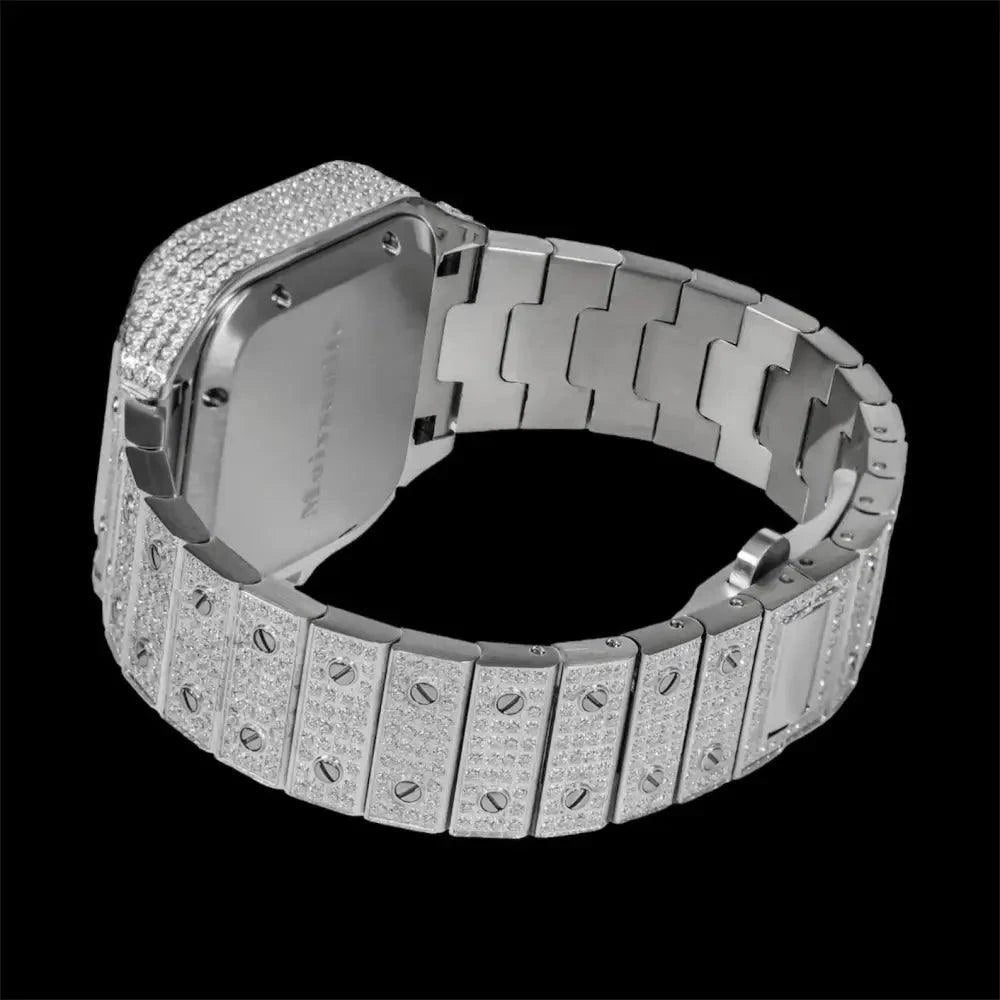 Moissanite Diamanten King Square Horloge - Passeport Cases