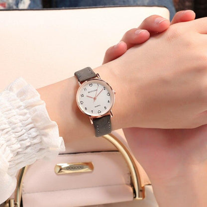 Montre Femme Vintage en Cuir Élégante et Tendance