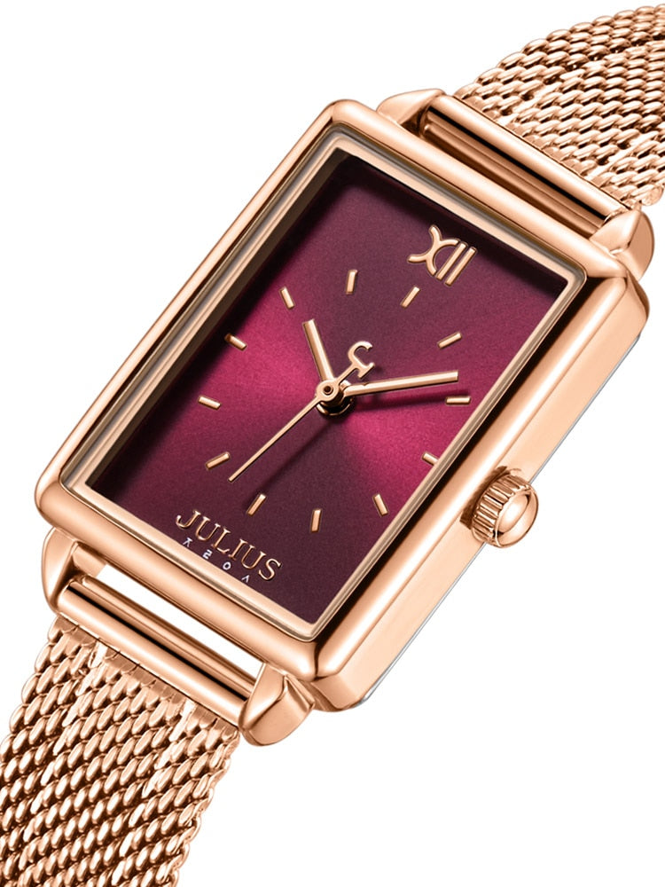 Montre Femme Vintage Élégante en Acier Inoxydable