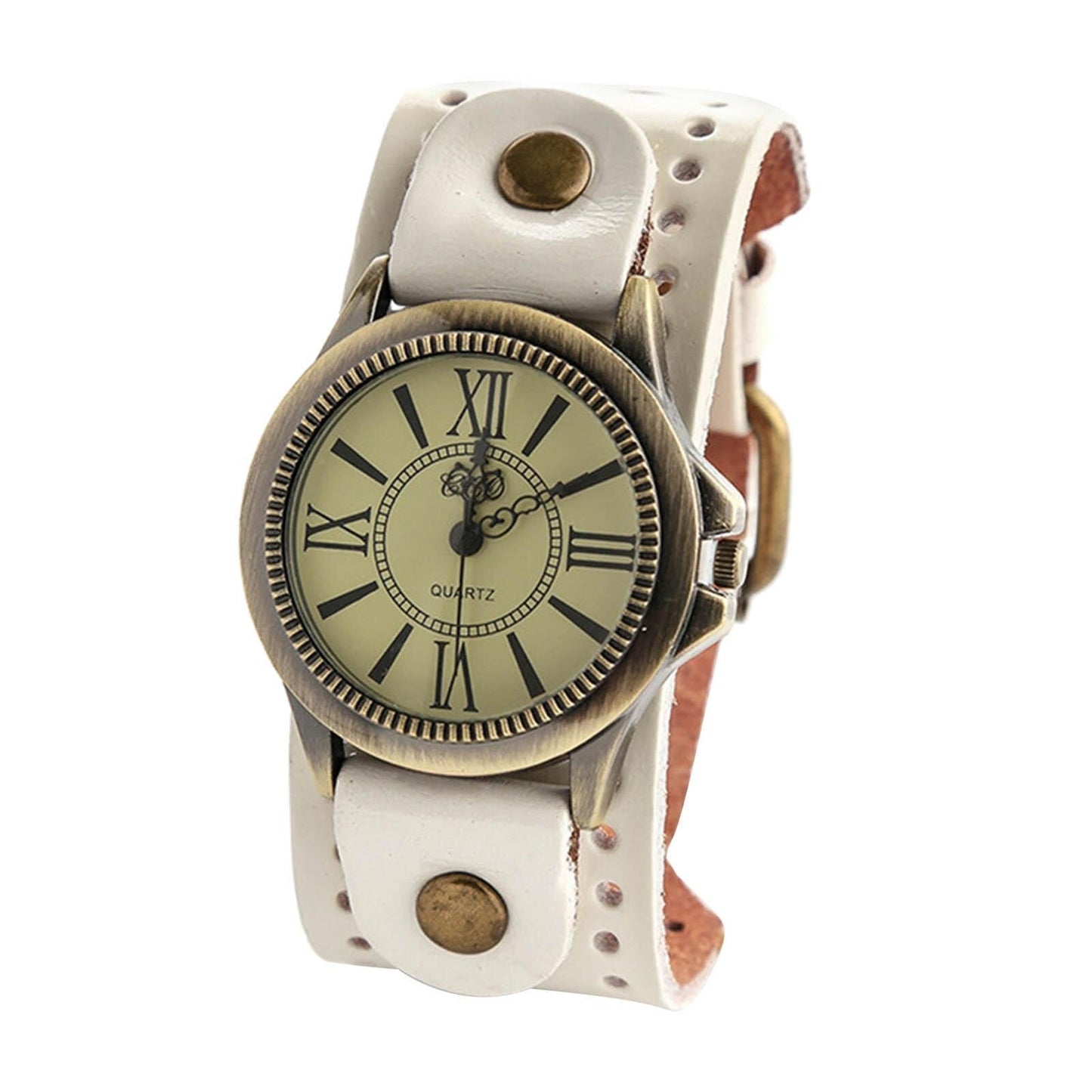 Montre Homme Luxe Vintage en Cuir avec Mouvement à Quartz