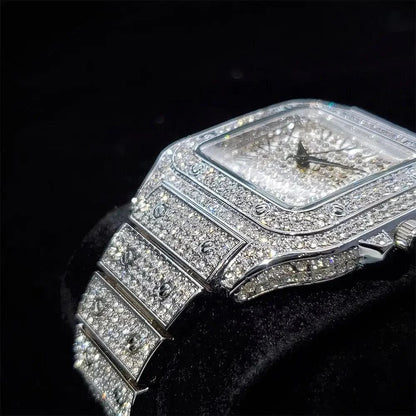 Montre King Square Fully Iced Out - Passeport Cases