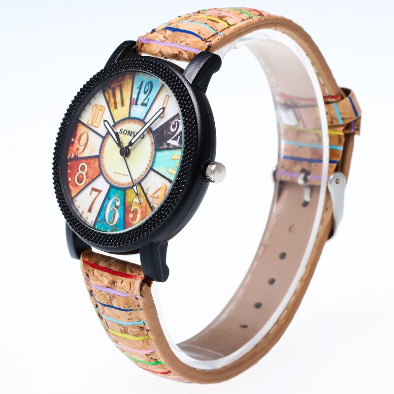 Montre Vintage Élégante en Métal Multicolore