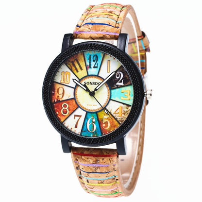 Montre Vintage Élégante en Métal Multicolore