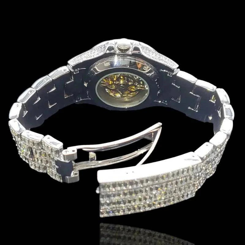 Montre Rollie automatique à diamants Baguette - Passeport Cases