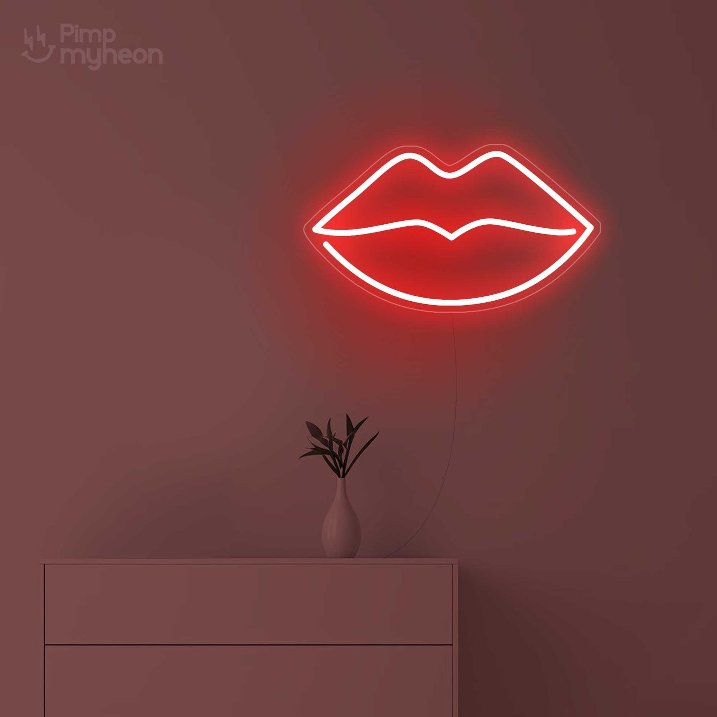 Neon Bouche - Éclairage LED Glamour pour un Intérieur Audacieux