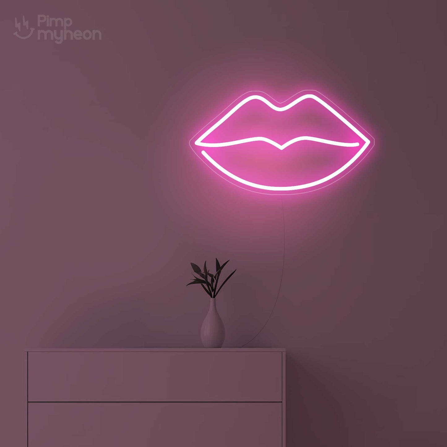 Neon Bouche - Éclairage LED Glamour pour un Intérieur Audacieux