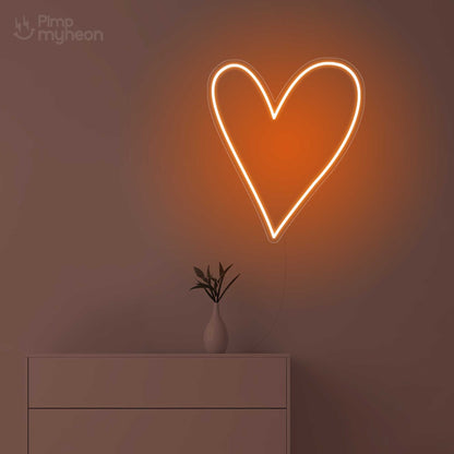 Néon Coeur Lumineux - Éclairez votre Intérieur avec Amour et Élégance