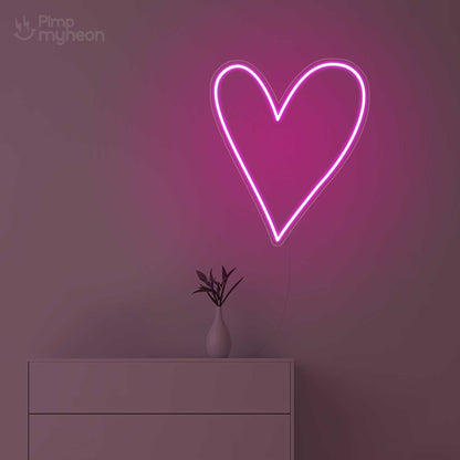 Néon Coeur Lumineux - Éclairez votre Intérieur avec Amour et Élégance