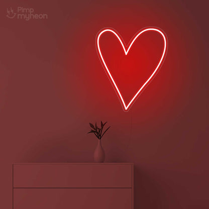 Néon Coeur Lumineux - Éclairez votre Intérieur avec Amour et Élégance