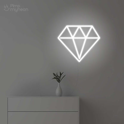 Diamant Nébuleux en Néon LED - Éclat Glamour pour Votre Intérieur