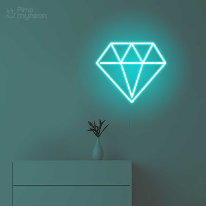 Diamant Nébuleux en Néon LED - Éclat Glamour pour Votre Intérieur