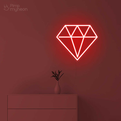 Diamant Nébuleux en Néon LED - Éclat Glamour pour Votre Intérieur