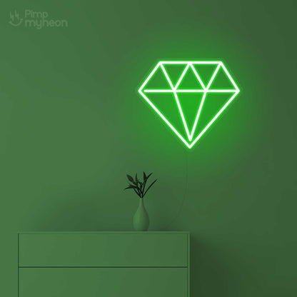 Diamant Nébuleux en Néon LED - Éclat Glamour pour Votre Intérieur