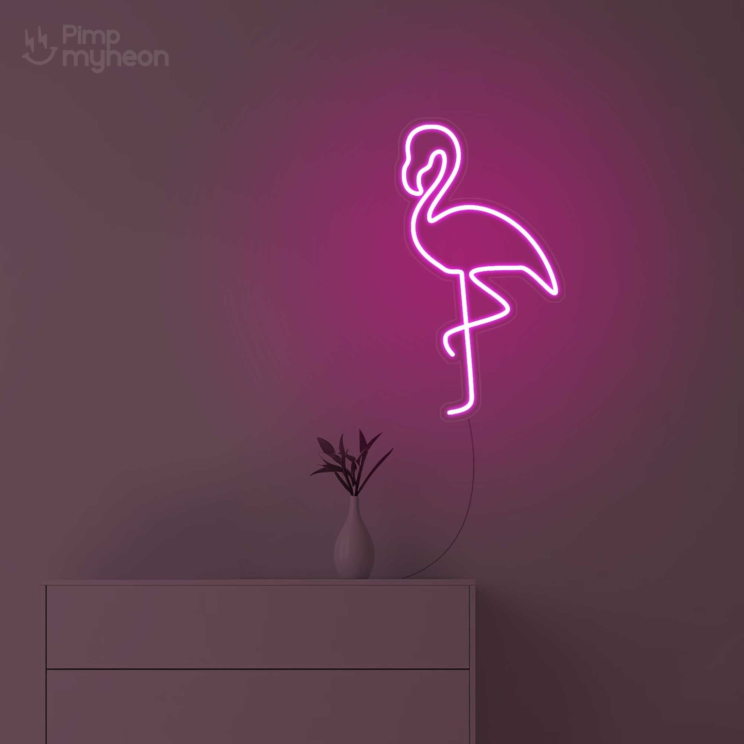 Flamant Rose Éclat Neon LED