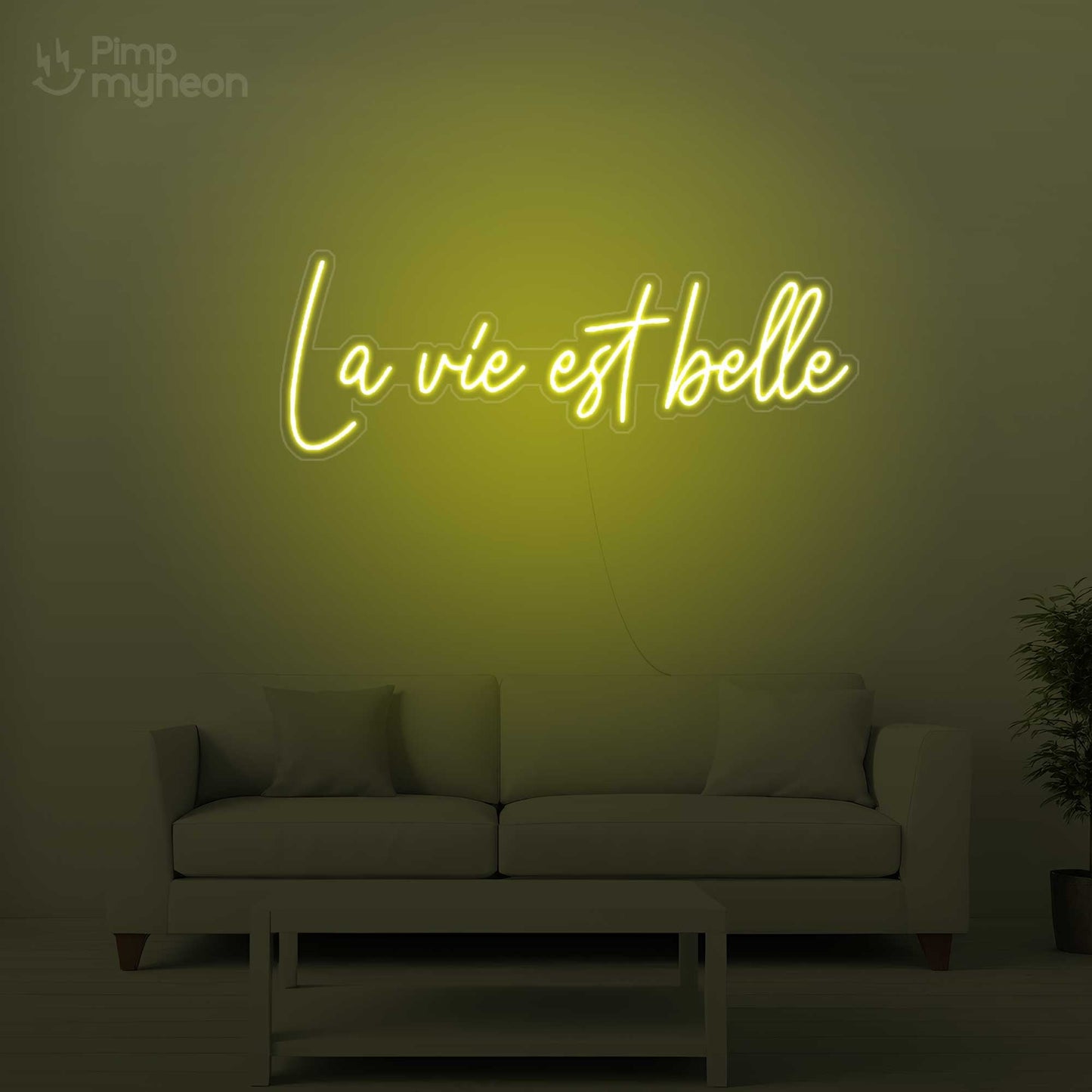 Neon La Vie Est Belle - Éclat d'Optimisme et de Joie de Vivre