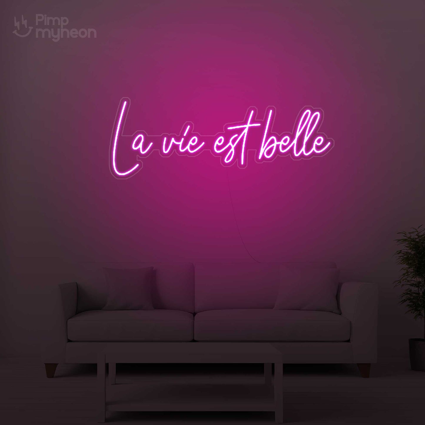 Neon La Vie Est Belle - Éclat d'Optimisme et de Joie de Vivre