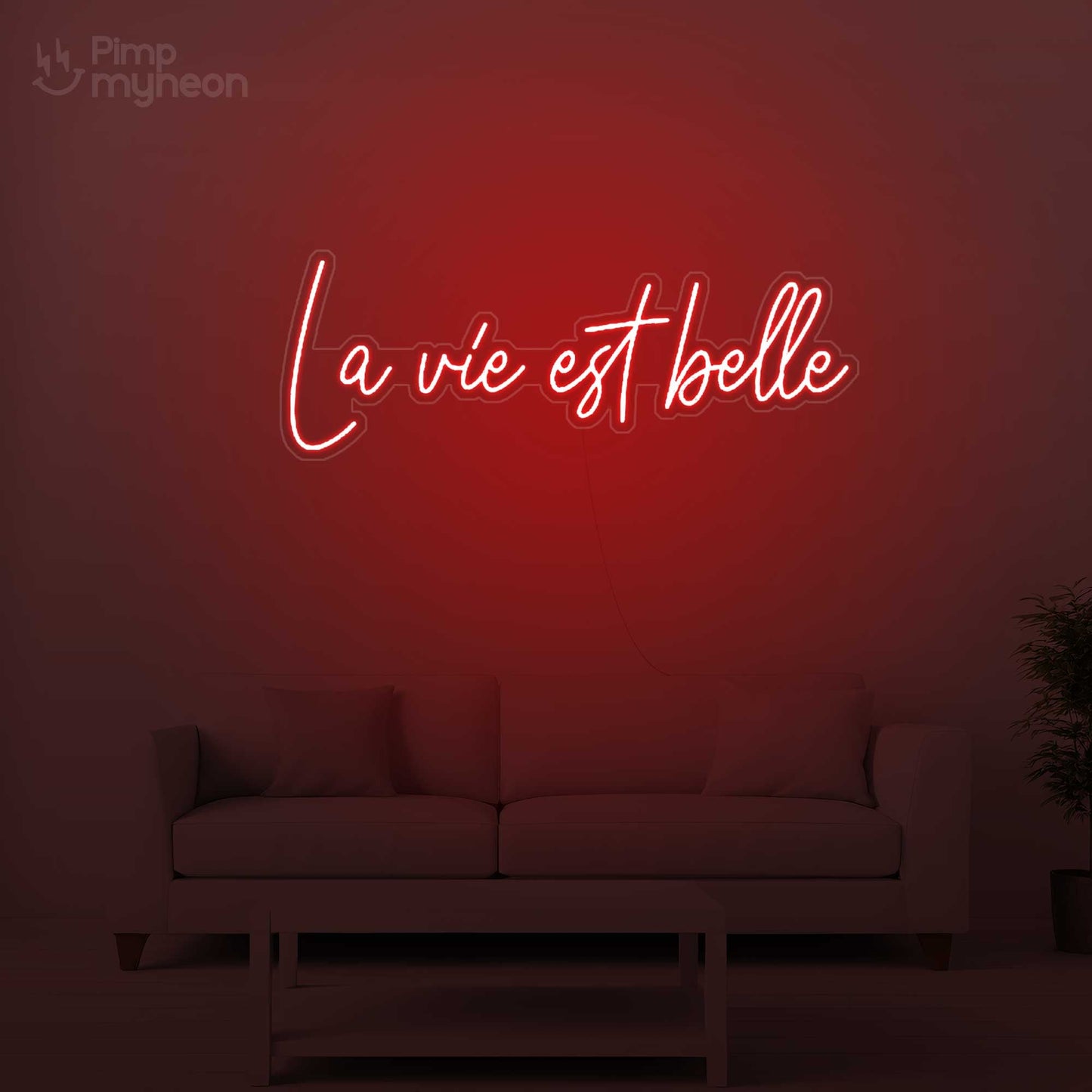 Neon La Vie Est Belle - Éclat d'Optimisme et de Joie de Vivre