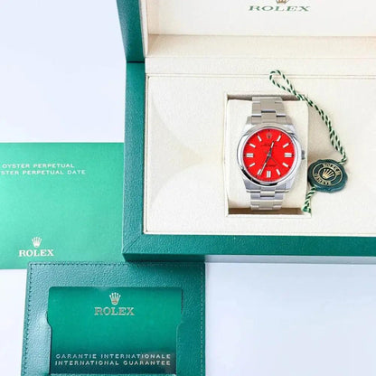 Oyster Perpetual 41 Coral Red - Passeport Cases