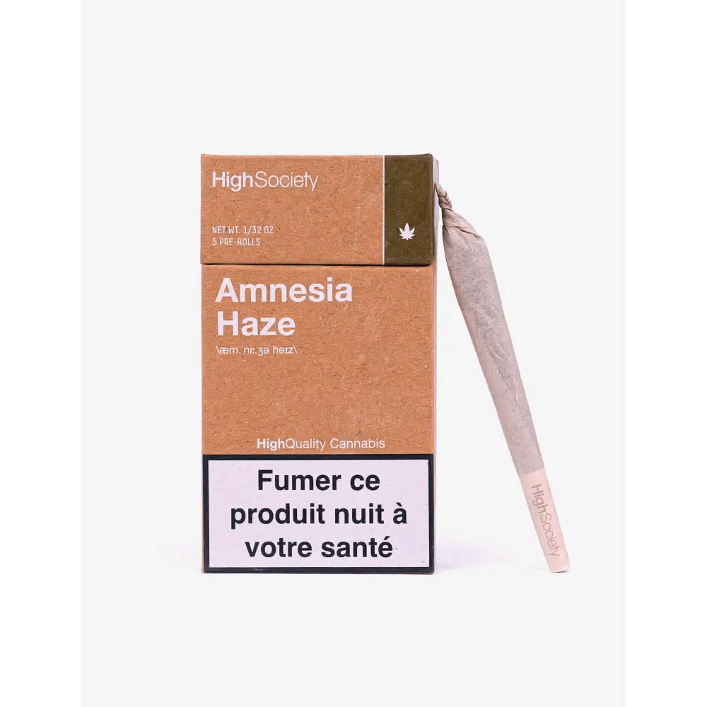 Pack de 5 Pré-Rolls Amnesia Haze CBD - Passeport Cases