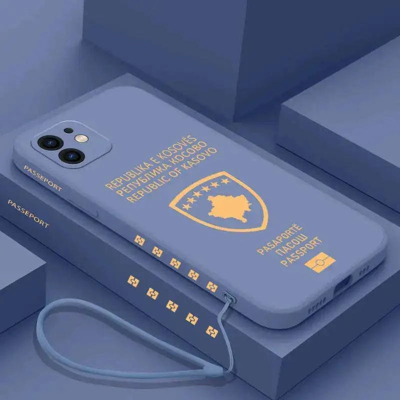 Coque de téléphone élégante inspirée du passeport kosovar - Passeport Cases