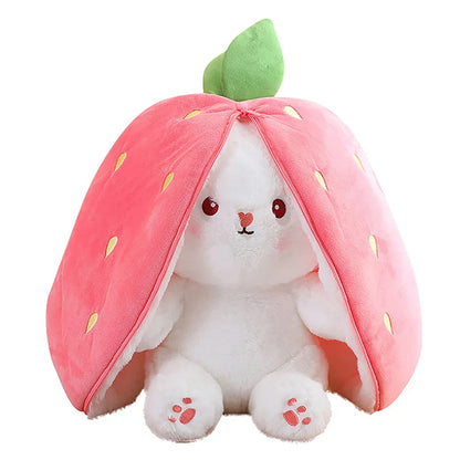 Bunny Buddies™ | Compagnon Peluche Transformable Carotte et Fraise