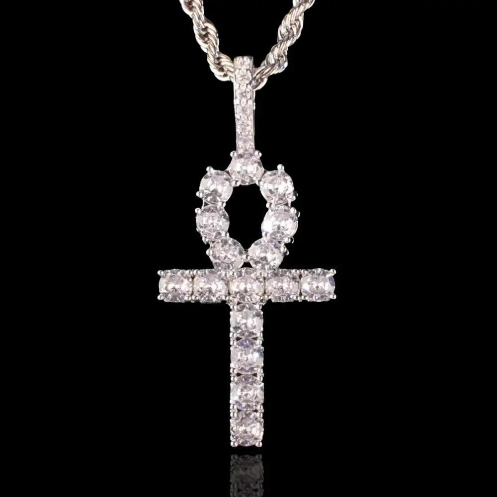 Pendentif Croix Ankh Diamant - Passeport Cases