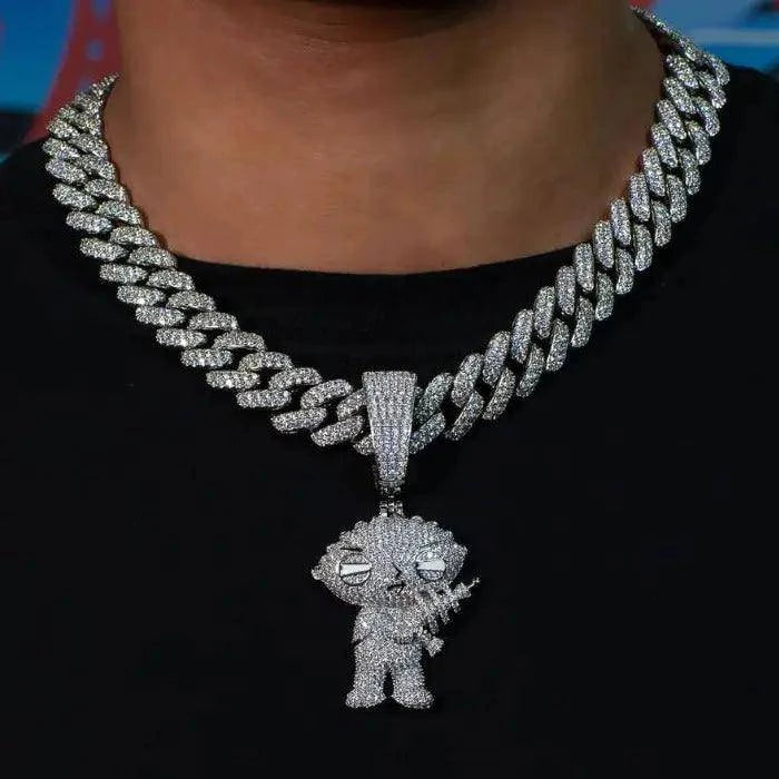 Pendentif Stewie Iced Out - Passeport Cases