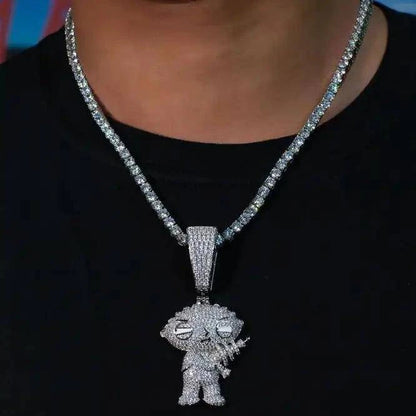 Pendentif Stewie Iced Out - Passeport Cases