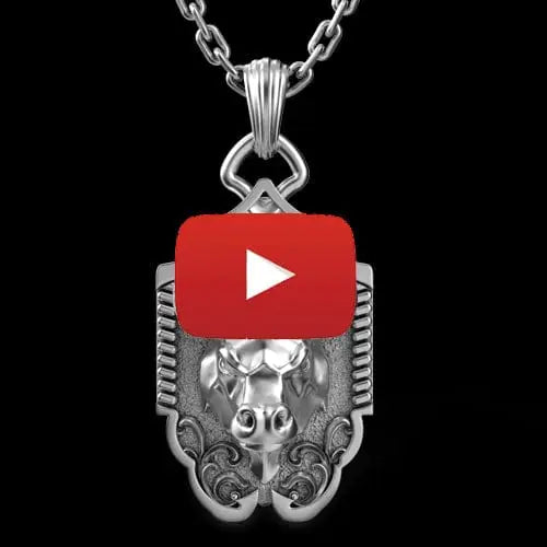 Pendentif taureau argent By Art Caribe - Passeport Cases