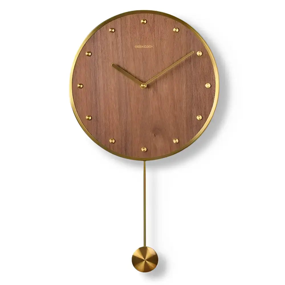 Pendule en Bois - Couleur Bois balancier Rond - Horloges murales