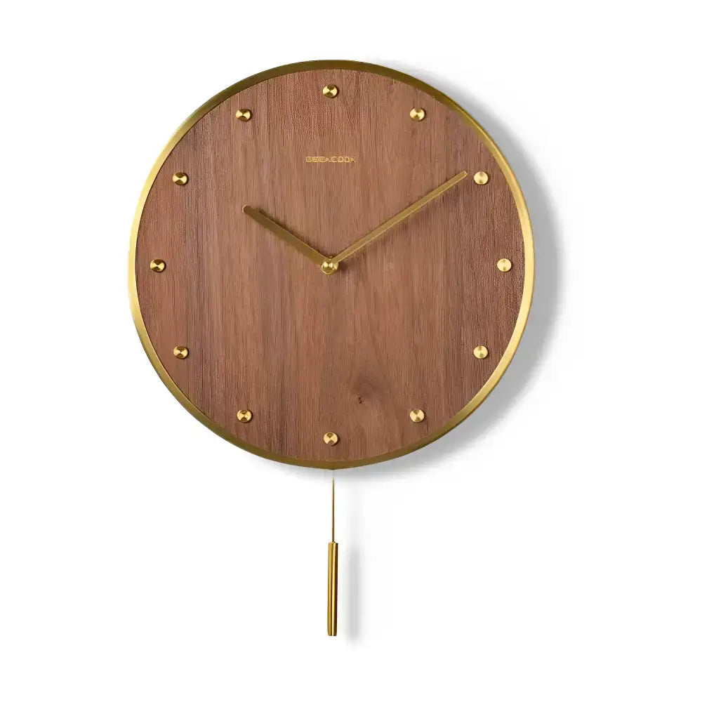 Pendule en Bois - Couleur Bois balancier Rond - Horloges murales