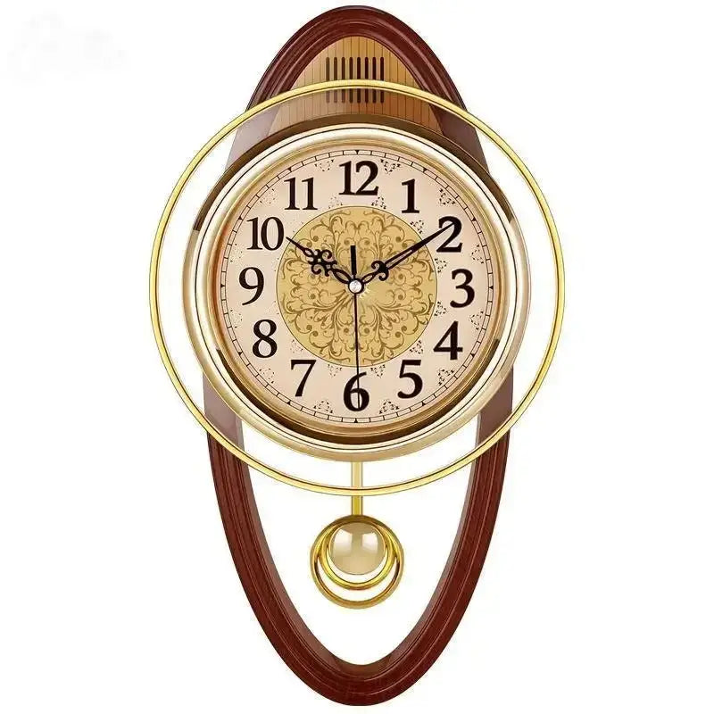 Pendule Horloge Ancienne - Style 2 / Bois foncé