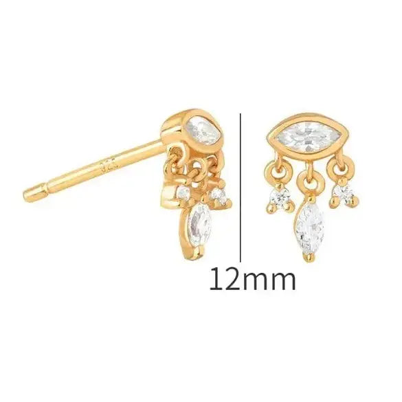 Petite Boucle d'Oreille Pendante - Passeport Cases