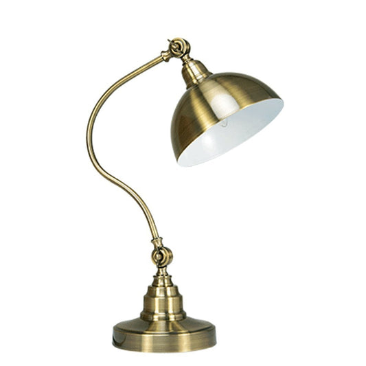 Petite Lampe de Bureau Vintage en Cuivre