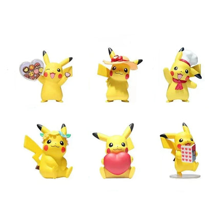 Ensemble de 6 figurines Pikachu Chefs en Cuisine